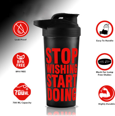 TRUE INDIAN 700 ml Plastic Shaker(Pack of 1, Red)
