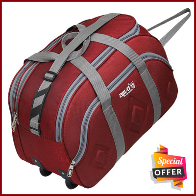 Aliva Luggage 56 L Strolley Duffel Bag – WDB-1172 Stylish And Spacy Wheel Duffel Bag For Traveling Dufflel And More – Maroon – Large Capacity For Rs. 289 @ 64 %