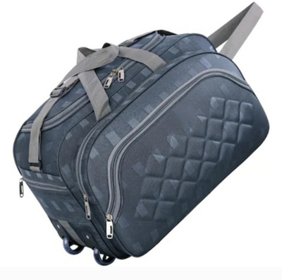 K.S ENTERPRISES (Expandable) Nylon Strolley Duffel Bag - Luggage Travel Bag with 2 wheels Duffel With Wheels Duffel With Wheels (Strolley)