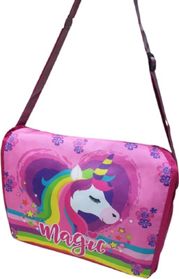 KidsZeeNie Kids Polyester Magical Unicorn Print Shoulder Duffle Tuition/ Art Bag Duffel Without Wheels