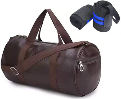 HouseOfCommon Sports Synthetic Leather Gym Bag with Shoulder Strap for Men and Women.(Blue, Messenger Bag)