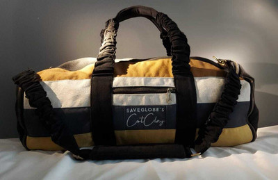 SaveGlobe Eco-Friendly Multi-Color Canvas Weekender Duffle Bag Duffel Without Wheels
