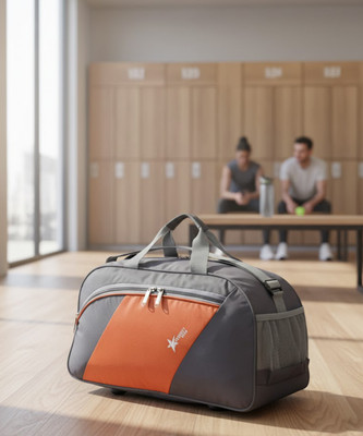 PERFECT STAR (Expandable) 40 L Hand Duffel Bag 12 inch 9.5 inch 20 inch Stylish Light Weight Small Travel Duffel Bag For Men & Women Quality Tested Luggage Bag - Grey - Regular Capacity { T Blue} Duffel Without Wheels