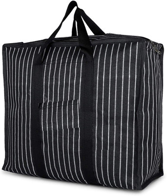 ST Mark (Expandable) ES Canvas Shopping Bag (1Pcs) Black_17 Duffel Without Wheels