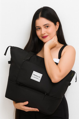 MARSELITE (Expandable) Foldable Travel Duffel – Spacious Expandable Shoulder Hand Bag Duffel Without Wheels