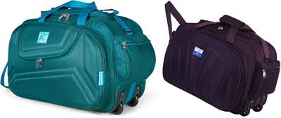 WE TRAVEL 7 inch/20 cm (Expandable) Duffle Bags With Wheels For Men and Women Duffel With Wheels (Strolley)