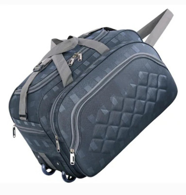 K.S ENTERPRISES (Expandable) Nylon Strolley Duffel Bag - Luggage Travel Bag with 2 wheels Duffel With Wheels Duffel With Wheels (Strolley)