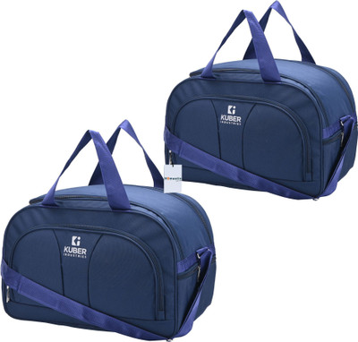 HOMESTIC By Kuber Industries 2 Pcs Nylon 44 Ltr Duffle Bags with Shoulder Strap | Figo-D | Navy Blue Duffel Without Wheels