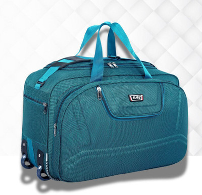 alias Unisex Polyester 40 litres Blue Waterproof Travel Duffle Bag With Roller Wheels Duffel With Wheels (Strolley)