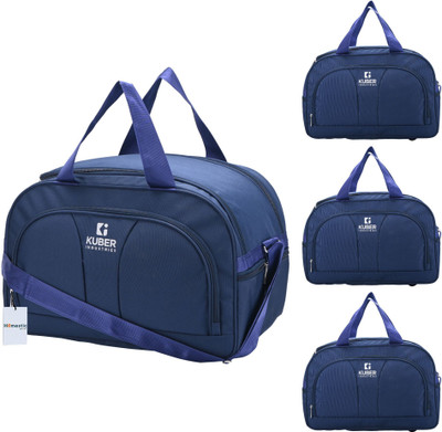 HOMESTIC 4 Pcs Nylon 44 Ltr Duffle Bags with Shoulder Strap | Figo-D | Navy Blue Duffel Without Wheels