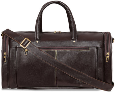 Leather World Duffel bag Textured Leatherette Stylish & Spacious Weekender Duffel Without Wheels