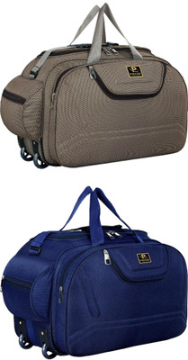 pryde (Expandable) @M-BROWN & M-NBLUE_@ Duffel With Wheels (Strolley)