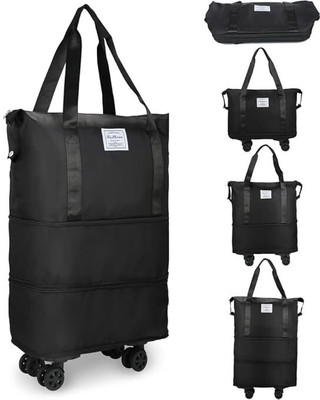 LOGGIN (Expandable) Rolling Duffle Bag with Wheels, Expandable Foldable Duffle Bag with Wheels Duffel With Wheels (Strolley)