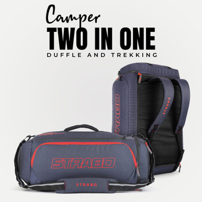 Strabo Camper 2-in-1 Convertible Duffel bag plus Backpack, 55 Liter capacity Duffel Without Wheels