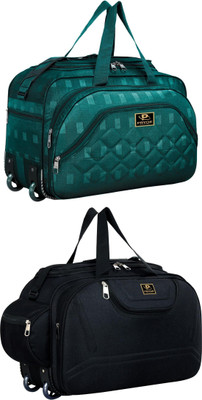 pryde (Expandable) @A5 & M-BLACK_@ Duffel With Wheels (Strolley)