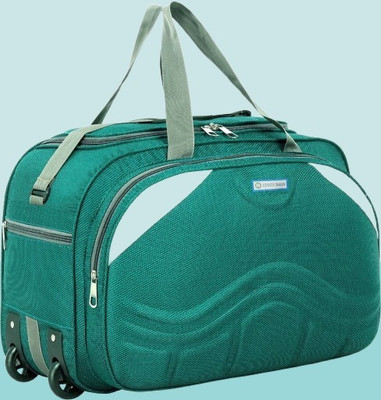 LUGZY 20 inch/50 cm (Expandable) trolly duffle bag high quality polyster light weight travel bag Duffel With Wheels (Strolley)