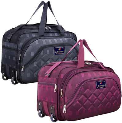 Jholawala (Expandable) 60 L Strolley Duffel Bag - Combo Set Of 2 Travel Duffel Bag With Smooth Wheels Duffel With Wheels (Strolley)