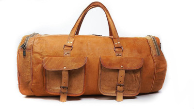 Anshika International Vintage Leather Weekender Travel Cabin Duffle Bag for Men/Women Duffel Without Wheels