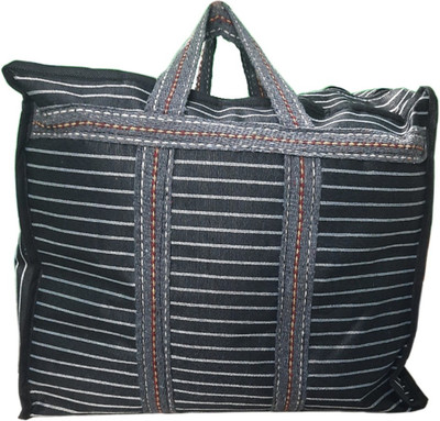 ST Mark (Expandable) DC Shopping Bag Black (Small) Grey patta (1 Pcs)_16 Duffel Without Wheels