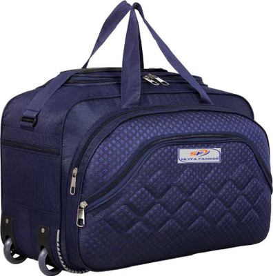SKYFA FASHION (Expandable) 60 L Duffel Bag Synthetic Travel Bag Duffel With Wheels (Strolley)