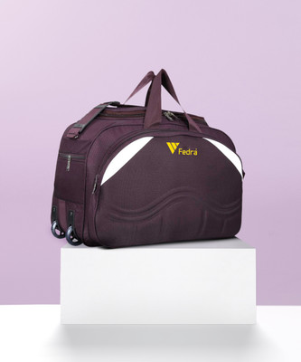 FEDRA (Expandable) (Expandable) Waterproof Polyester Lightweight 40 L Luggage with 2 Wheels (purple) Duffel With Wheels (Strolley)