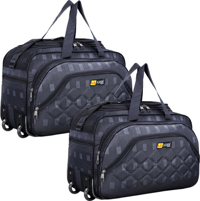 Axen (Expandable) New Stylish travel bag 1+1 60 L combo pack of 2 luggage bag -Regular Capacity Duffel With Wheels (Strolley)