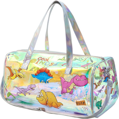 HANDCUFFS Kids Duffle Bag | Shiny Printed Travel Bag with Adjustable Shoulder Strap Duffel Without Wheels