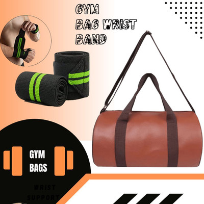 ANANYA ENTERPRISES combo of Gym Bag, Bag for Men & Women with Wrist Support Band Exercise Gym Duffel Bag