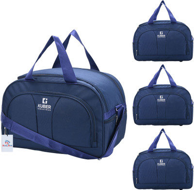 Heart Home 4 Pcs Nylon 44 Ltr Duffle Bags with Shoulder Strap | Figo-D | Navy Blue Duffel Without Wheels