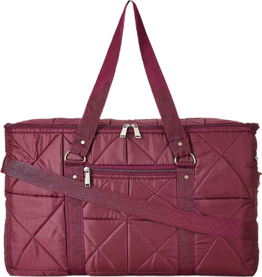KUBER INDUSTRIES Parachute Foldable Duffle Bag/Bag Packs With Handle For Traveling (Maroon) Duffel Without Wheels