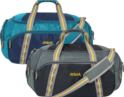 Ayaha Pack of 2 Travel Duffle Large Luggage Bag Water Resistant (50x26x30cm) 39 litres Duffel Without Wheels