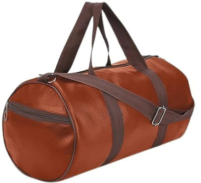 TRUE INDIAN Tan Rex Multipurpose Gym/Sport Bag with Front Pocket (Brown, Kit Bag) Gym Duffel Bag
