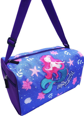 Echo Boomers Exclusive Blue Mermaid Printed Gym Square Travel Duffle Bags Gym Duffel Bag
