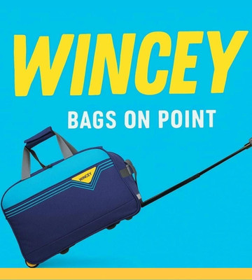Wincey (Expandable) WINCEYLITE-NAVY BLUE SPACIOUS 65L Duffel With Wheels (Strolley)