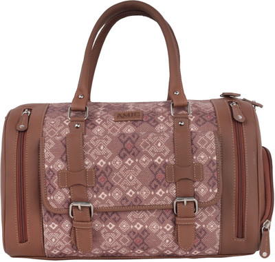 Amic Jute Printed Handcrafted Travel Bag, Luggage Shoulder Bag Duffel Without Wheels