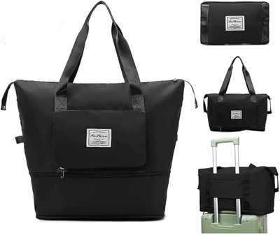 wingsfly (Expandable) Foldable Nylon Duffle Bag for Travelling | Waterproof & Large Bag for Women Duffel Without Wheels