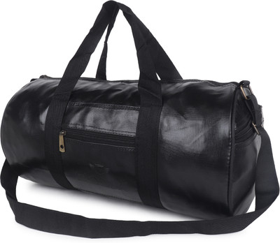TUK TUK WATERPROOF LEATHERETTE GYM BAG WITH 1 SIDE POCKET FOR GIRLS/BOYS.(Black, Kit Bag)