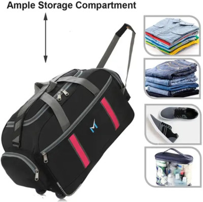GOODINA (Expandable) Duffle bag 60 litre Duffel With Wheels (Strolley)