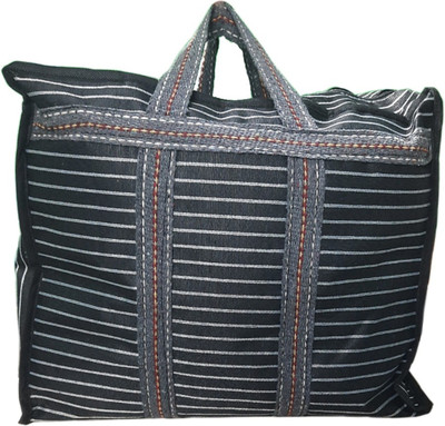 ST Mark (Expandable) DC Shopping Bag Black (Small) Grey patta (1 Pcs)_13 Duffel Without Wheels