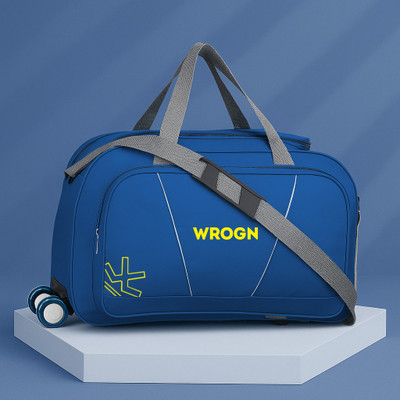 WROGN Premium Travel Duffle Bag for Men & Women | Spacious, Durable & Water-Resistant Duffel With Wheels (Strolley)