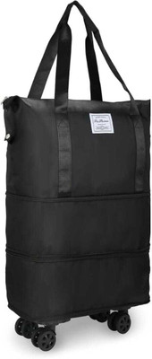 Happyhomemultistore (Expandable) Expandable Travel Duffel Bag with Wheels |Foldable 3-in-1 Capacity Weekender Bag Duffel With Wheels (Strolley)