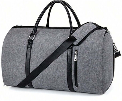 Upperkart (Expandable) Convertible Large Size Waterproof Garment Bag with Shoe Compartment - Grey Duffel Without Wheels
