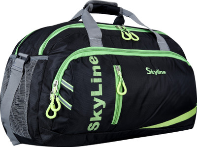 SKYLINE (Expandable) Polyester 38 Ltrs Black Travel Duffle Bag/Cabin Multipurpose Bag Duffel Without Wheels