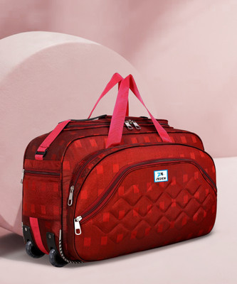 ZEDEN (Expandable) BG RED CHKS 04 Duffel With Wheels (Strolley)