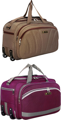pryde (Expandable) @AL3-BROWN & TOR1-PURPLE_@ Duffel With Wheels (Strolley)