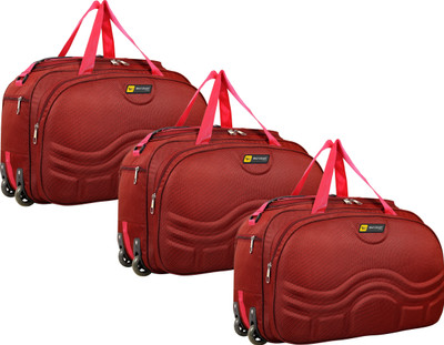 WAYCRAFT (Expandable) Combo Set Of 3 Duffel Bag For Men & Women Duffel With Wheels (Strolley)