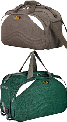 B STAR B (Expandable) Water-Resistant Travel Duffle Bag with Adjustable Shoulder Strap Duffel With Wheels (Strolley)