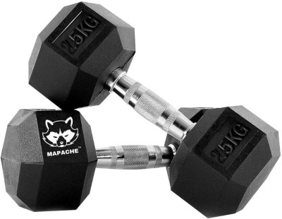 MAPACHE Hexagonal Dumbbells 2.5Kg x 2 Set Fitness Gym Dumbbell set Fixed Weight Dumbbell(2.5 kg)