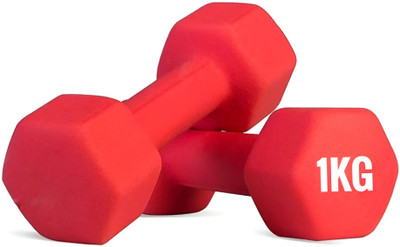 SRIDAYA Set of 1 Kg Neoprene Dumbbells for Men & Women (1kg x 2pcs = 2kg) (red) Fixed Weight Dumbbell(1 kg)