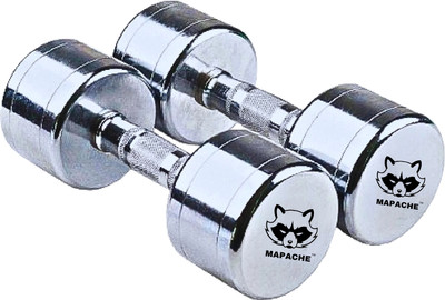 wWAR Stainless Steel Dumbbells for Strength training Weights Pair Size 5kg Fixed Weight Dumbbell(5 kg)